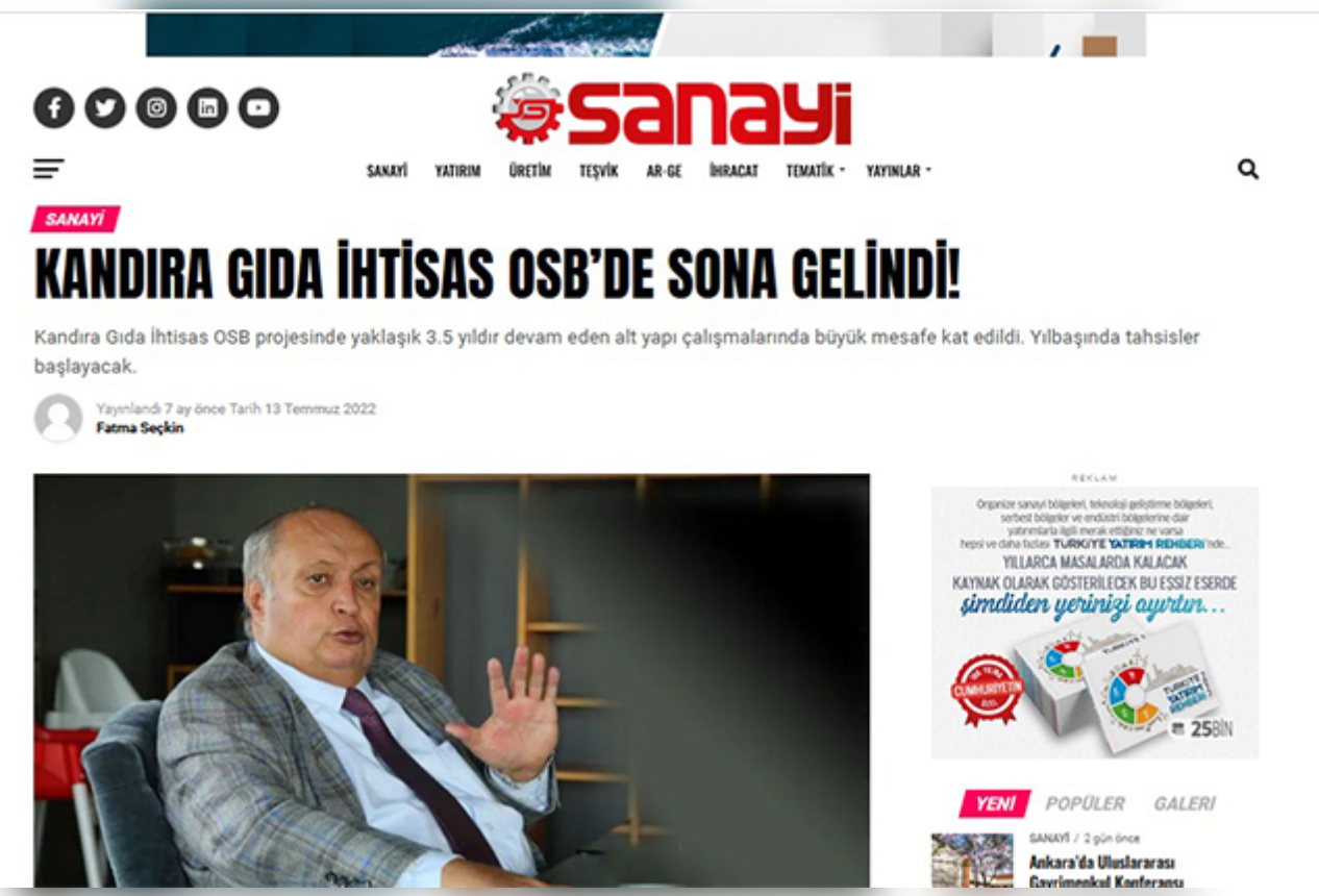 Kandıra Gıda Osb Içinde Sanayi İmarli Arsa