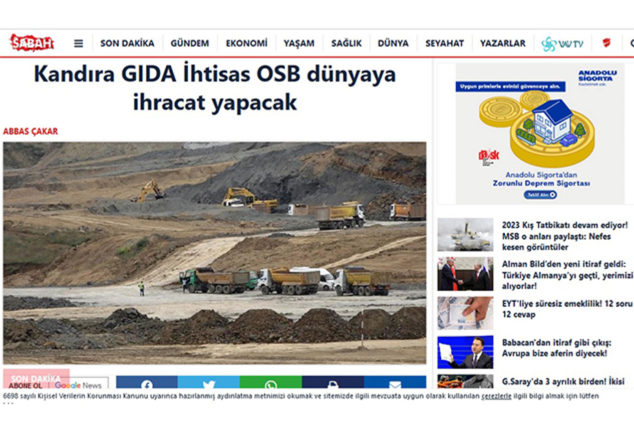 Kandıra Gıda Osb Içinde Sanayi İmarli Arsa