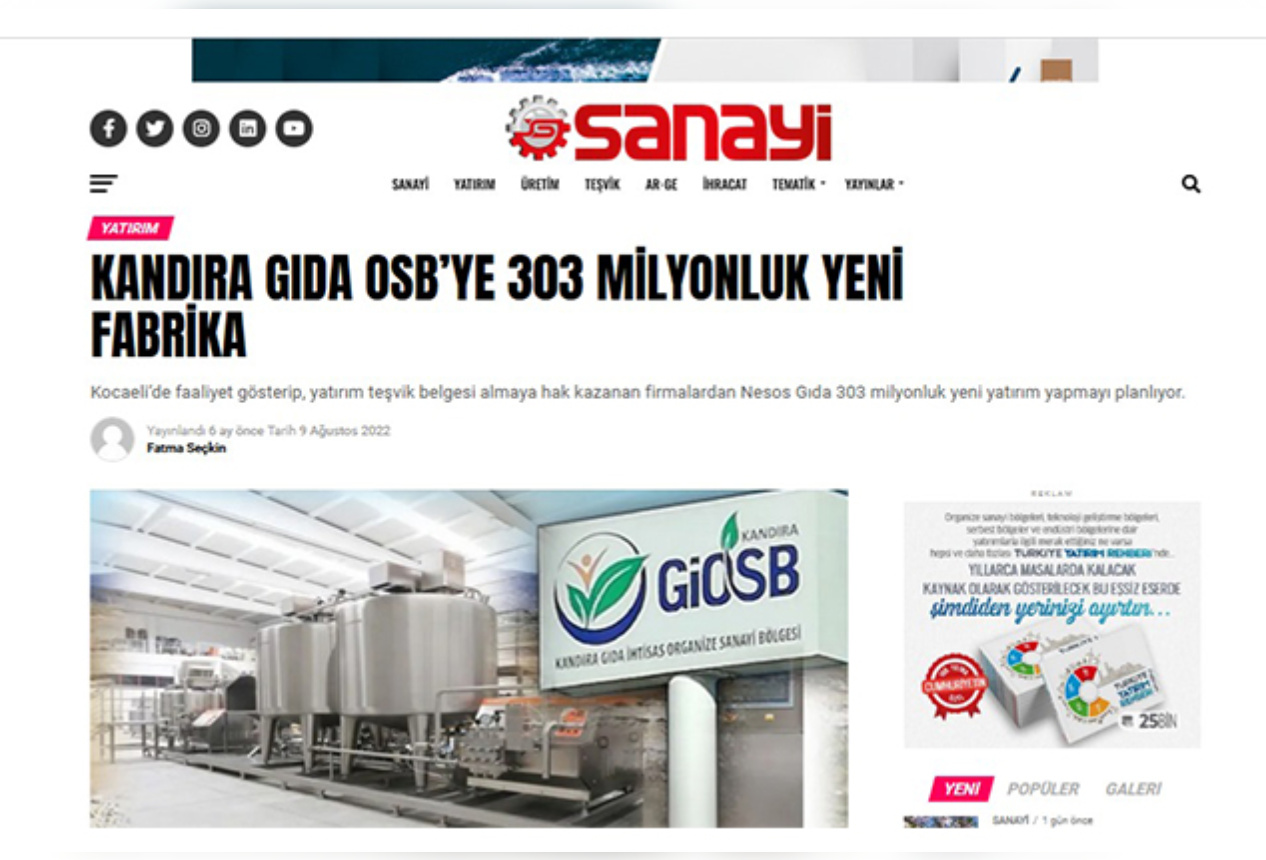Kandıra Gıda Osb Içinde Sanayi İmarli Arsa