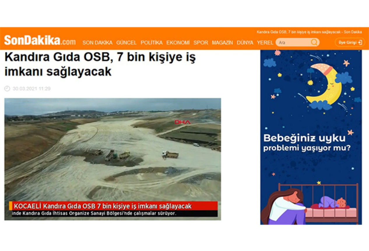 Kandıra Gıda Osb Içinde Sanayi İmarli Arsa
